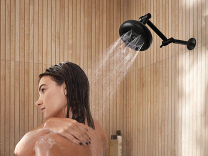 S116 Series - Adjustable Shower Arm - Matte Black - 16" L