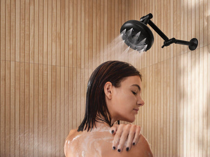 S116 Series - Adjustable Shower Arm - Matte Black - 16" L
