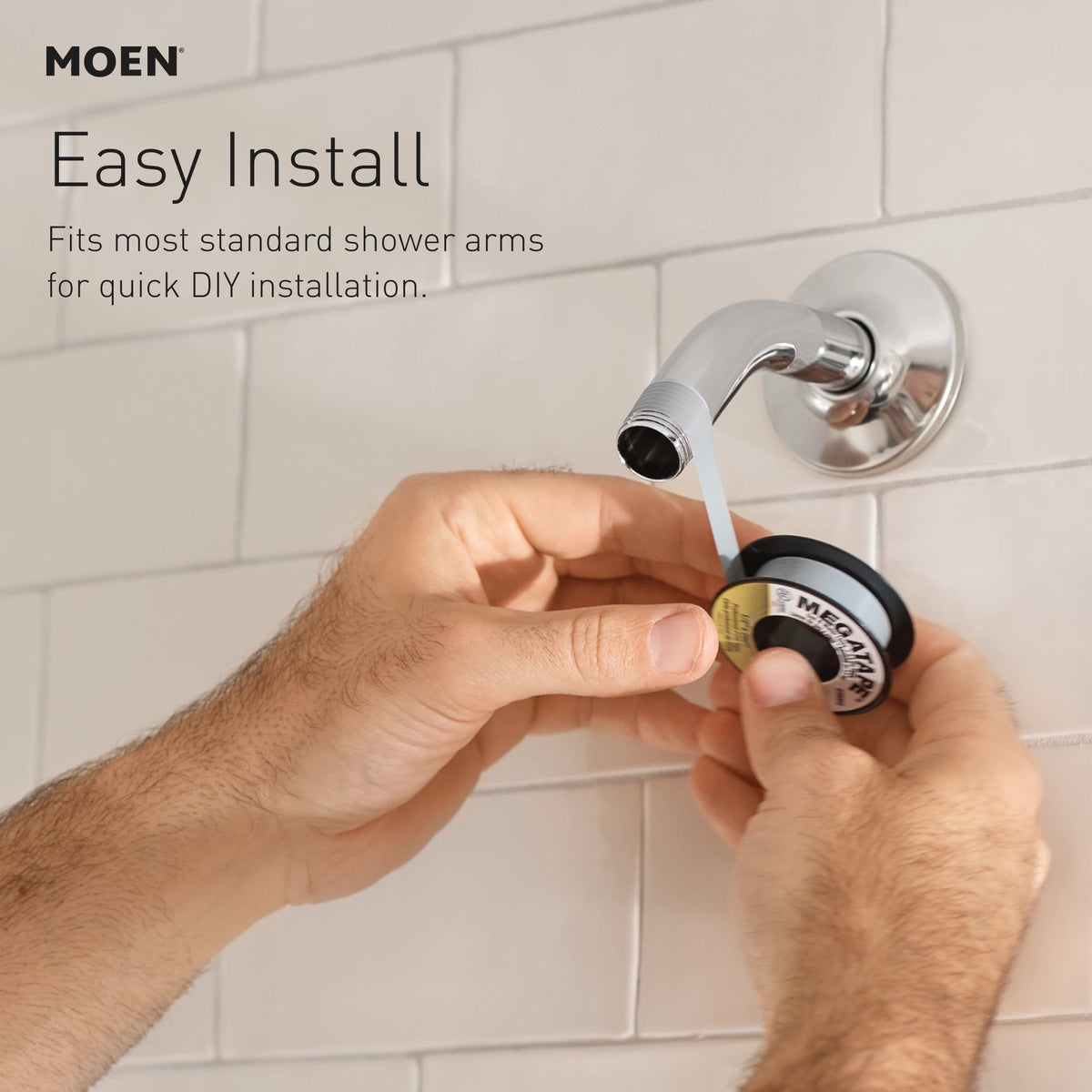 Moen® S176EP15BL One Function Rainshower Shower Head, 1.75 gpm Flow Rate, Ceiling/Wall Mount