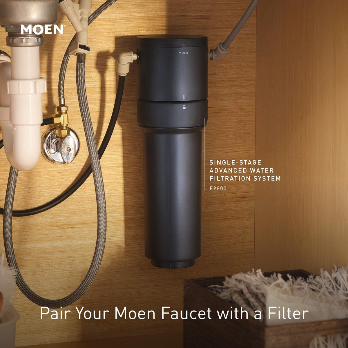 Moen® S5520BLS Transitional Beverage Faucet, Sip™, 1.5 gpm Flow Rate, Black/Stainless Steel, 1 Handle, Domestic