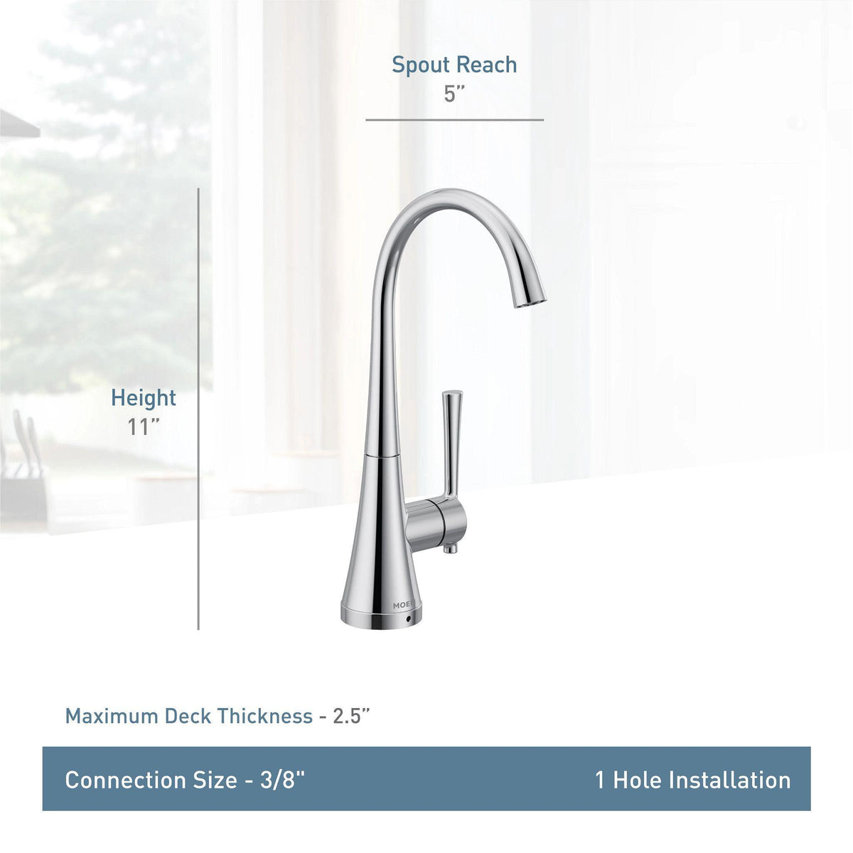 Kurv - Transitional Beverage Faucet - 1.5 GPM - 3/8"