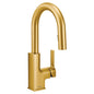 Moen® S62308BG STo™ Pulldown Kitchen Faucet, 1.5 gpm Flow Rate, Brushed Gold, 1 Handles, 1 Faucet Holes, Domestic, Commercial