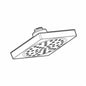 90 Degree - Rainfall Shower Head - Wall Mount - 2 GPM