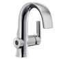 Moen® S6910EW S6910E Doux Bathroom Faucet, 1.2 gpm Flow Rate, 4-3/4 in H Spout, 1 Handles, Spring Loaded Pop-Up Drain, Chrome