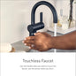 Moen® S6981EWBG S6981E Flara Bathroom Faucet, 1.2 gpm Flow Rate, 4-3/4 in H Spout, 1 Handles, Spring Loaded Pop-Up Drain, Brushed Gold