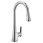 Moen® S7235EV2C S7235EV Sinema Pull-Down Kitchen Faucet, 1.5 gpm Flow Rate, Chrome, 1 Handles, 1 Faucet Holes, Domestic, Commercial