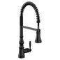Moen® S73104EWBL S73104EW Weymouth Flexible Faucet, 1.5 gpm Flow Rate, Matte Black, 1 Handles, 3 Faucet Holes, Function: Touchless, Domestic