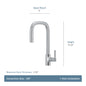 Moen® S74001SRS S74001 Tenon™ Flexible Faucet, 1.5 gpm Flow Rate, Spot Resist Stainless, 1 Handles, 1 Faucet Holes, Import
