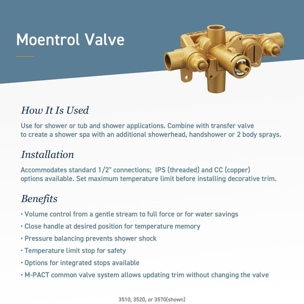 Voss - Modern Valve Trim - T3691BL