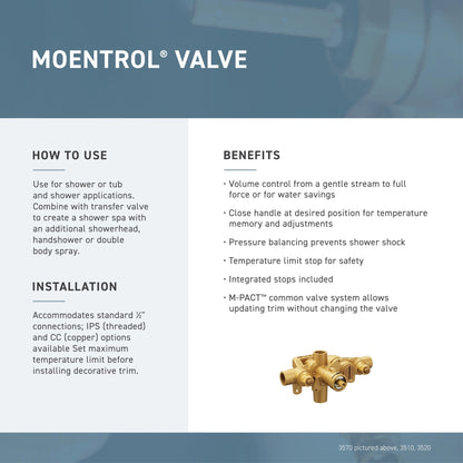 Voss - Modern Valve Trim - T3691BL