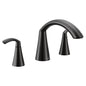 Moen® T373BL Glyde™ Roman Tub Faucet, Residential, 10 in Center, Matte Black, 2 Handles, Domestic