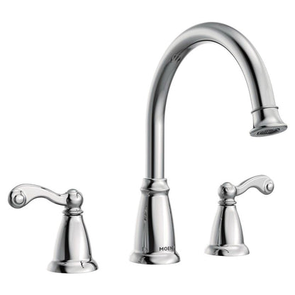 Moen® Traditional® Roman Tub Faucet, 10 in Center, 2 Handles, Function: Traditional, Domestic
