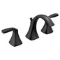 Moen® T6905BL High Arc Bathroom Faucet, 4-1/2 in H Spout, 8 to 16 in Center, Matte Black, 2 Handles, Domestic