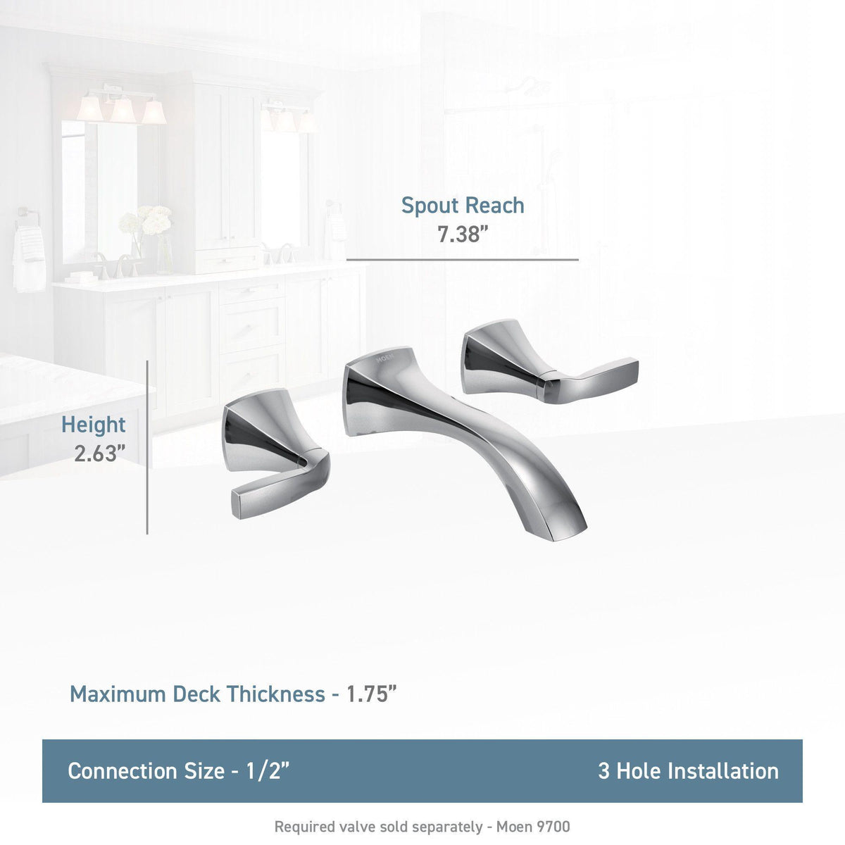 Voss - Bathroom Faucet - 7.37" - Wall Mount