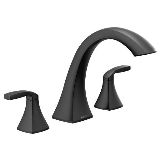 Moen® T693BL Voss™ High Arc Roman Tub Faucet Trim, Matte Black, Domestic