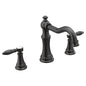 Moen® TS22103BL Roman Tub Faucet Trim, Weymouth™, 10 in Center, Matte Black, 2 Handles, Domestic