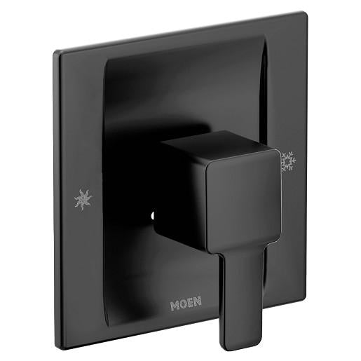 90 Degree - Modern Valve Trim - Matte Black - Wall Mount