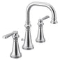 Moen® TS44102 Colinet™ Widespread Lavatory Faucet, Residential, 1.2 gpm Flow Rate, 5-11/16 in H Spout, 8 in Center, Polished Chrome, 2 Handles, Lift Rod Drain, Domestic