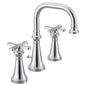 Moen® TS44103 Colinet™ Widespread Lavatory Faucet, Residential, 1.2 gpm Flow Rate, 5-11/16 in H Spout, 8 in Center, Polished Chrome, 2 Handles, Lift Rod Drain, Domestic