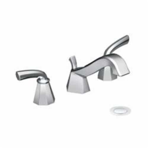 Moen® Felicity® Widespread Bathroom Faucet, 1.5 gpm Flow Rate, 3-1/8 in H Spout, 8 to 16 in Center, 2 Handles, Pop-Up Drain, Domestic