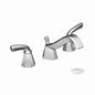 Moen® Felicity® Widespread Bathroom Faucet, 1.5 gpm Flow Rate, 3-1/8 in H Spout, 8 to 16 in Center, 2 Handles, Pop-Up Drain, Domestic