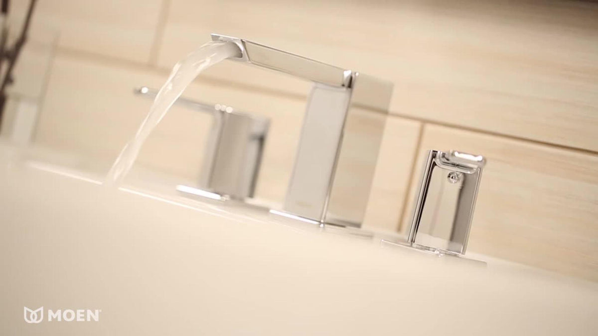 90 Degree - Widespread Bathroom Faucet - Deck Mount - IPS