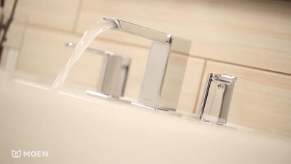 90 Degree - Widespread Bathroom Faucet - Deck Mount - IPS