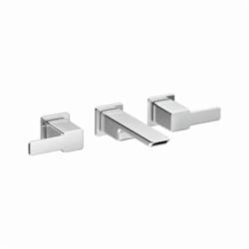 Moen® 90 Degree™ Bathroom Faucet, 1.2 gpm Flow Rate, 3 in H Spout, 8 in Center, 2 Handles, Pop-Up Drain, Function: Traditional