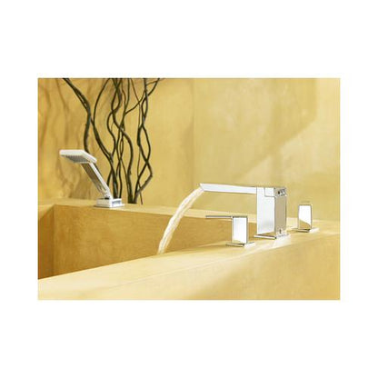 90 Degree - Widespread Roman Tub Faucet - Brushed Nickel