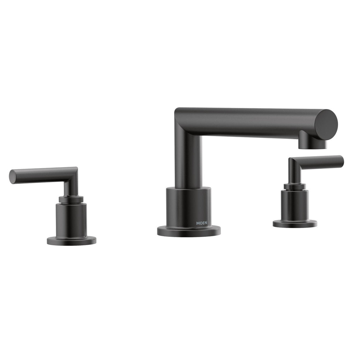 Moen® TS93003BL Roman Tub Faucet Trim, Arris™, 2.5 gpm Flow Rate, 10 in Center, Matte Black, 2 Handles, Domestic