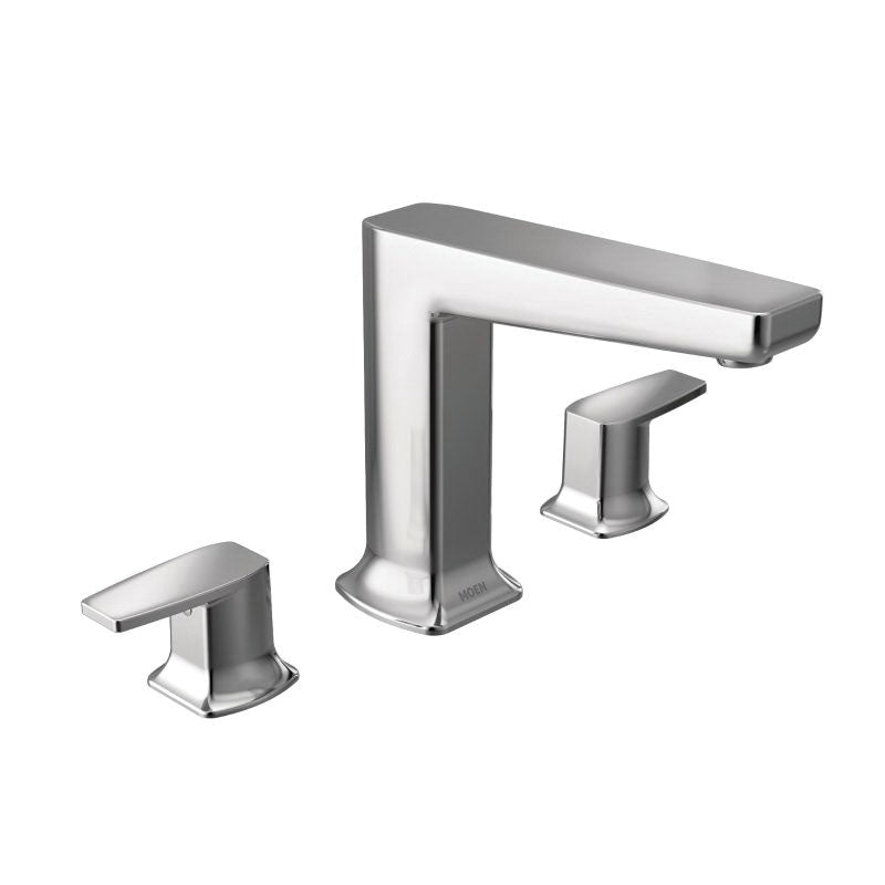 Moen® TS955 Roman Tub Faucet Trim, Via™, 10 in Center, Polished Chrome, 2 Handles, Domestic