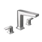 Moen® TS955 Roman Tub Faucet Trim, Via™, 10 in Center, Polished Chrome, 2 Handles, Domestic