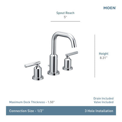 Gibson - High Arc Bathroom Faucet - 1.2 GPM - 6"