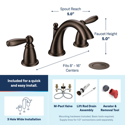 Brantford - High Arc Bathroom Faucet - Deck Mount - 1.2 GPM