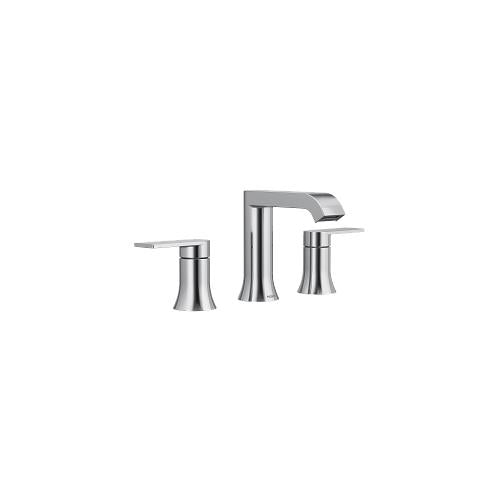 Moen® TV6708 Genta LX Low Lead Bathroom Faucet, 1.2 gpm Flow Rate, 8 to 16 in Center, Chrome, 2 Handles, Import