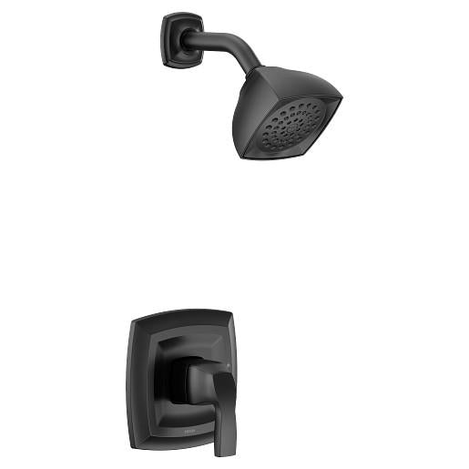 Voss - Transitional Shower Trim - Matte Black - 4-1/16" Dia