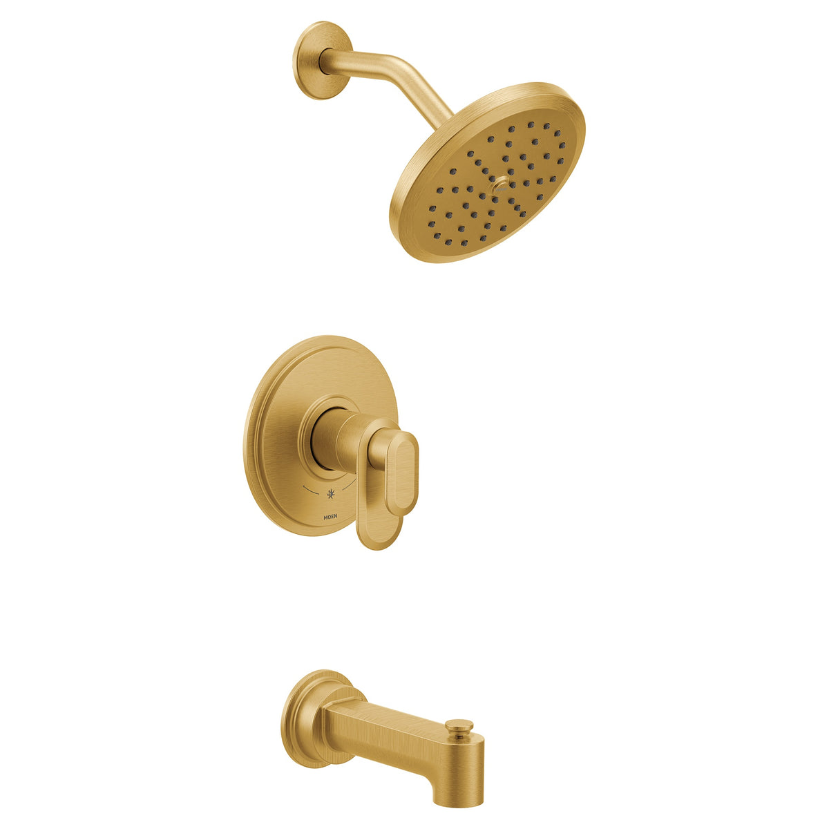 Pressure Balanced Tub and Shower Trim, Brushed Gold