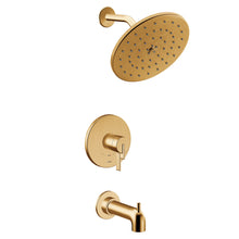 Cia - Modern Tub and Shower Trim - Brushed Gold - Wall Mount
