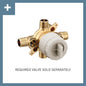Moen® UTS4713EPBN UTS4713EP Adjustable Shower Trim, 1.75 gpm Shower, Brushed Nickel