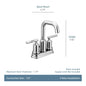 Moen® WS84228SRN WS84228 Gibson™ Faucet, Spot Resist Brushed Nickel, 2 Handles, Lift Rod Drain, 1.2 gpm Flow Rate