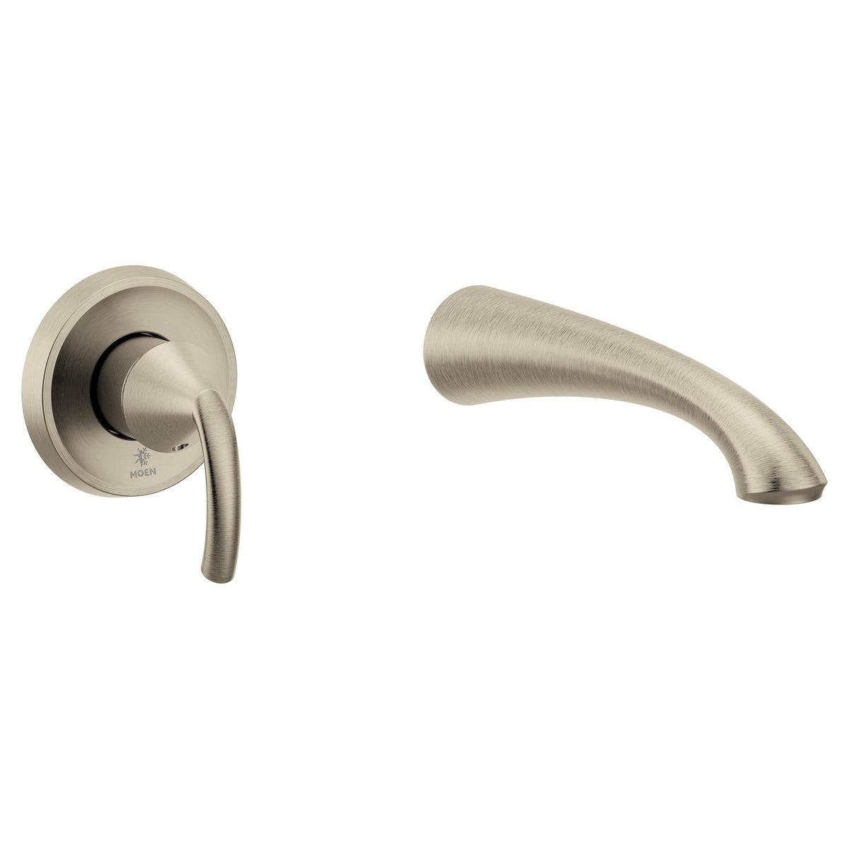 Moen® WT371BN Glyde Tub Filler, 8 gpm Flow Rate, 8 in Center, Brushed Nickel, 1 Handles, Domestic