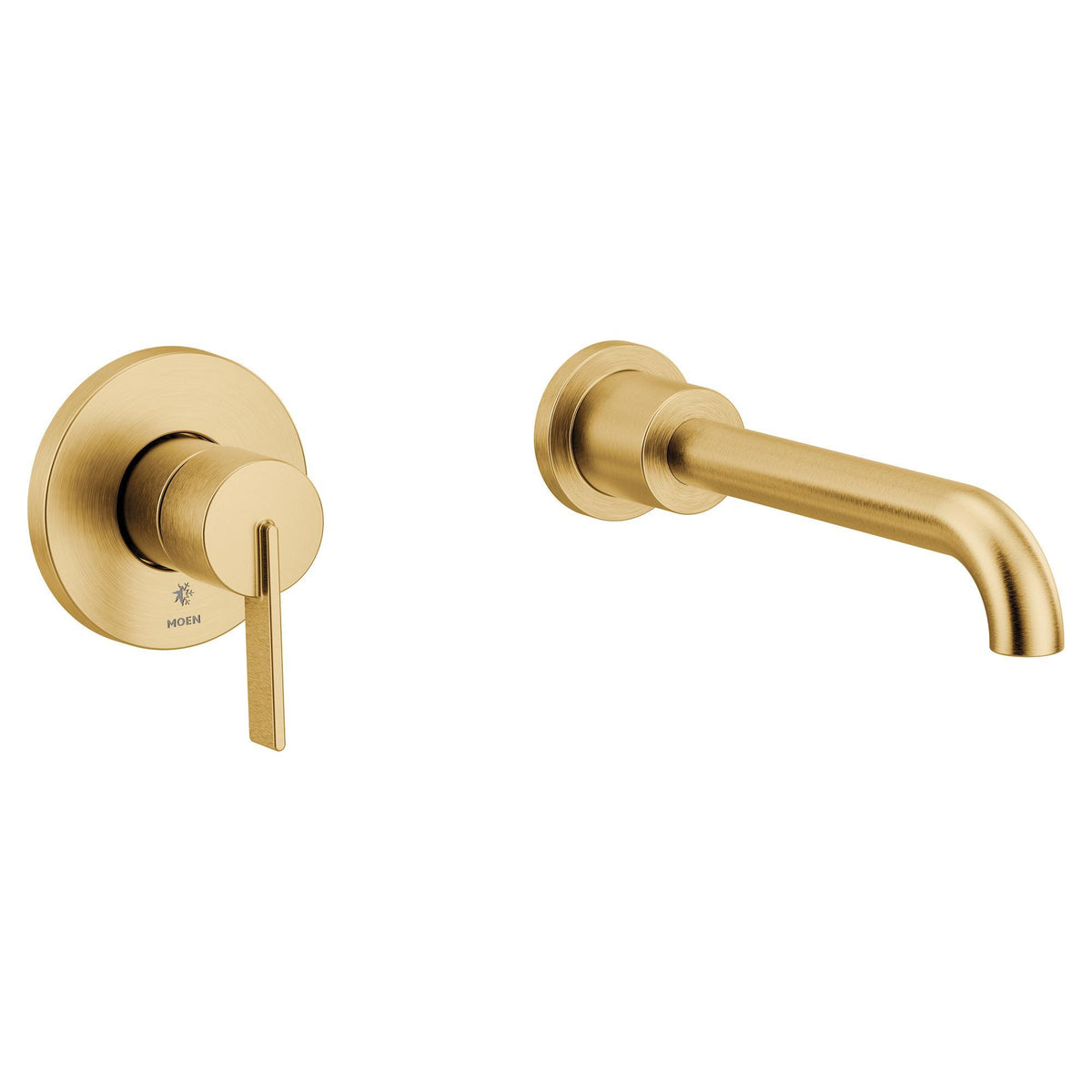 Moen® WT6221BG Cia Suite Tub Filler, 8 gpm Flow Rate, 8 in Center, Brushed Gold, 1 Handles, Domestic