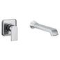 Moen® WT901 Genta Tub Filler, 8 gpm Flow Rate, 8 in Center, Chrome, 1 Handles, Domestic