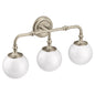 Moen® YB0563BN Colinet™ Three Globe Bath Light Fixture, 60 W Fixture, 110 V, Brushed Nickel Housing