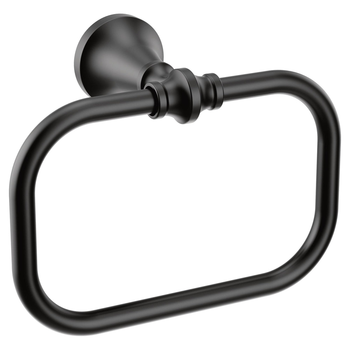 Moen® YB0586BL Colinet™ Towel Ring, 5-3/4 in OAH x 3-5/8 in OAD, Ceramic/Solid Brass/Zinc, Import