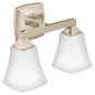 Moen® YB5162NL Voss™ 2-Globe Bath Light, (2) Lamp, 110 V, Polished Nickel Housing