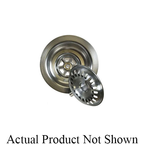 Mountain Plumbing Products MT300/BRS Deluxe Stemball Kitchen Sink Strainer, 3-1/2 in Nominal, Polypropylene, Brushed Stainless Steel