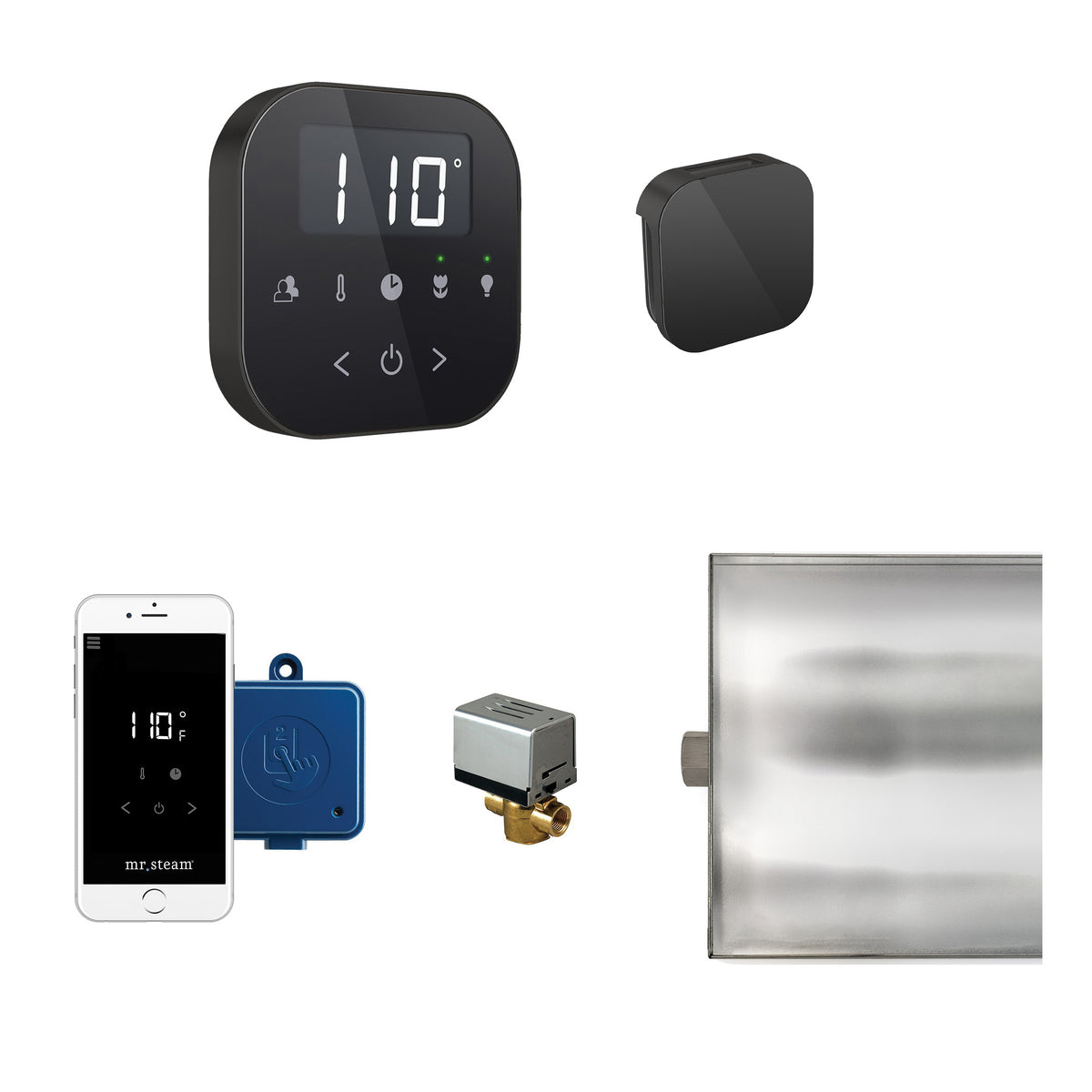 Mr. Steam ABUTLER1B-MB AirButler™ Steam Shower Control Package, LCD Display, For Use With Model MS90E to MSSUPER3E Steam Generators and eSeries Generators, Domestic
