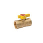 B&K® 110-224C ProLine™ 2-Piece Gas Cock Quarter-Turn Ball Valve, 3/4 in Nominal, FNPT End Style, Forged Brass Body