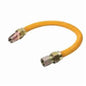 B&K® PRO FlexConnect™ ProLine™ G012YE101118 Gas Appliance Connector, 1/2 in Nominal, MNPT x FNPT End Style, 18 in L, Stainless Steel